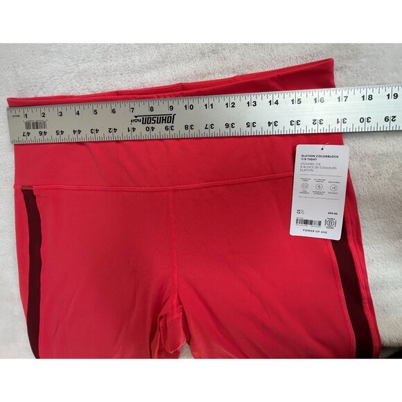 Athleta Elation High Rise Colorblock 7/8 Tight Leggings Red Yoga Pant XL New $99 - Picture 5 of 10